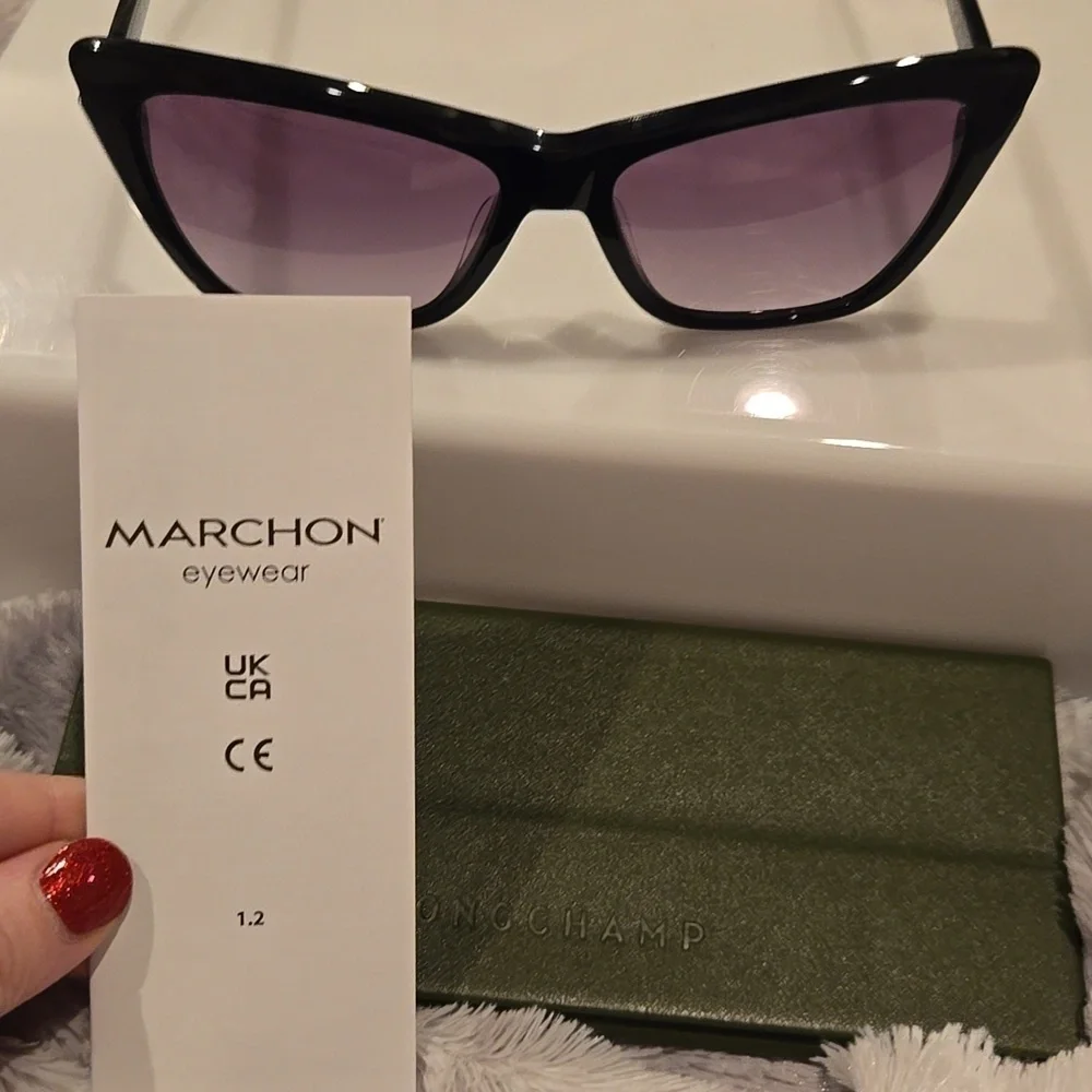 Longchamp Paris Black Sunglasses Brand New in Case